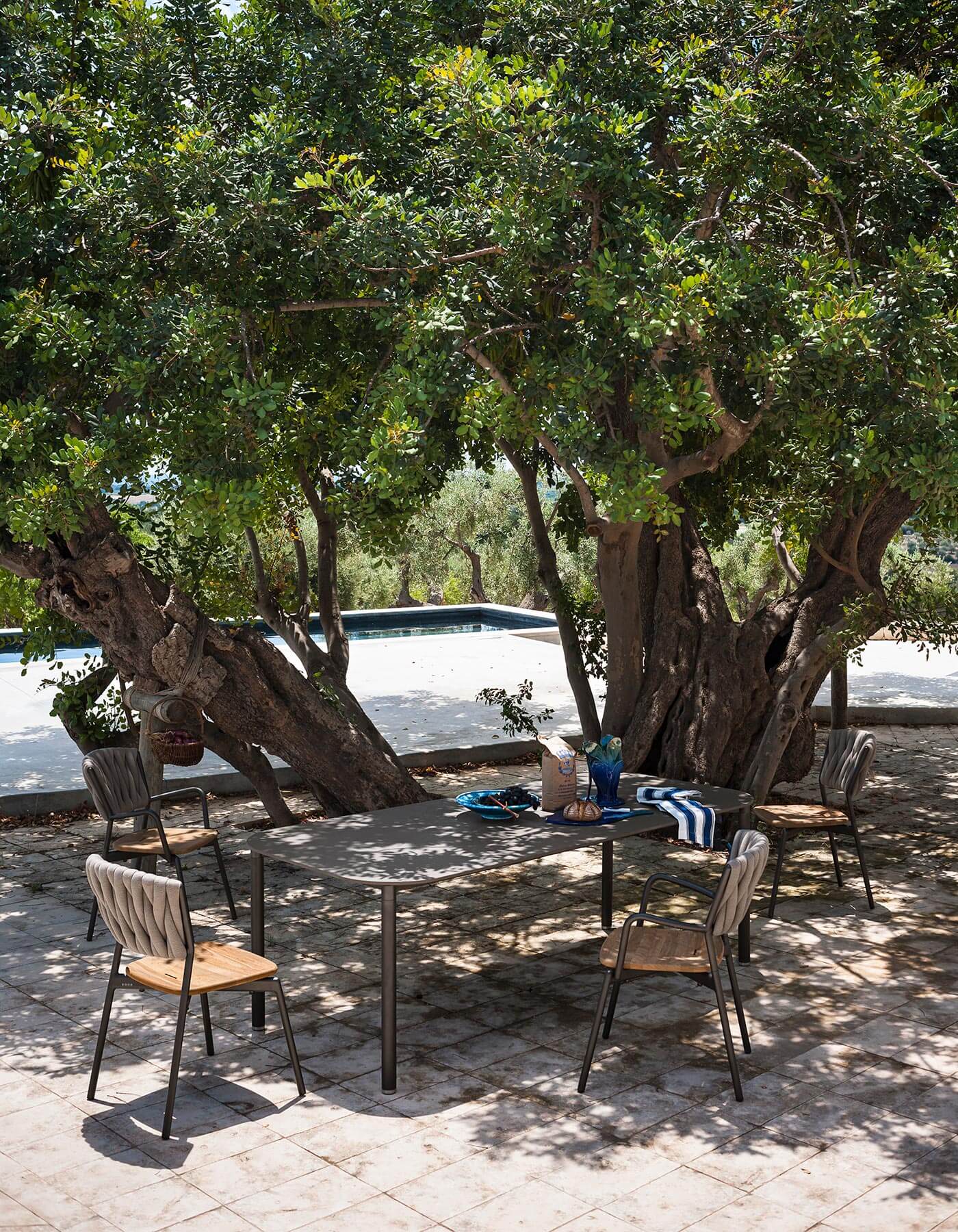 Садовый стул с веревкой и тиковым подлокотником RODA Piper ARCH-00144706 - Вид №2