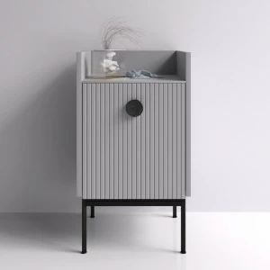 Прикроватная тумбочка серая 42х40 см Lago BRAGIN DESIGN LIVING 00-3974651 Серый