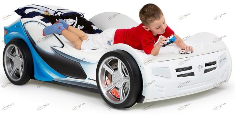 Кровать машина ABC-KING La-Man NEW голубой (160*90) 4631147955777