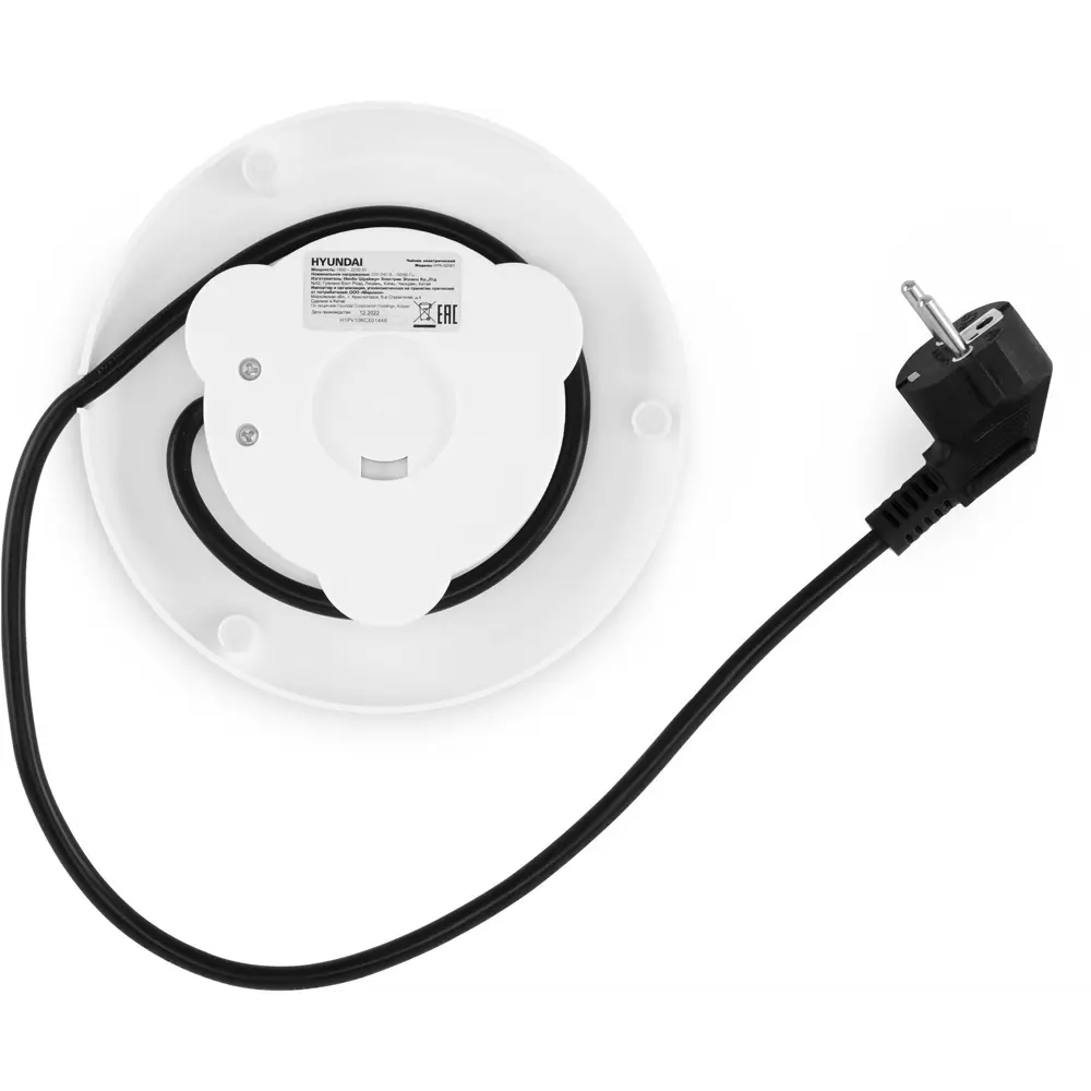 Электрический чайник Hyundai HYK-G2001 1.8 л стекло цвет белый Santreyd STLM-2003107 - Вид №2