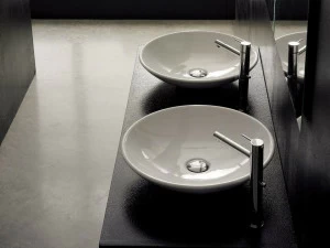 8044 Накладная раковина на столешницу  овальная Scarabeo Ceramiche Thin-Line