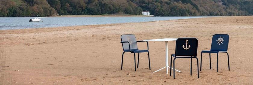 iSimar Садовый стул из стали с подлокотниками Nautic 8116 - Вид №1