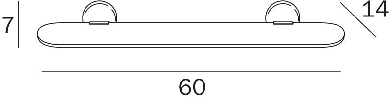 INDA® Хрустальная полка для ванной Colorella A23070 - Вид №1
