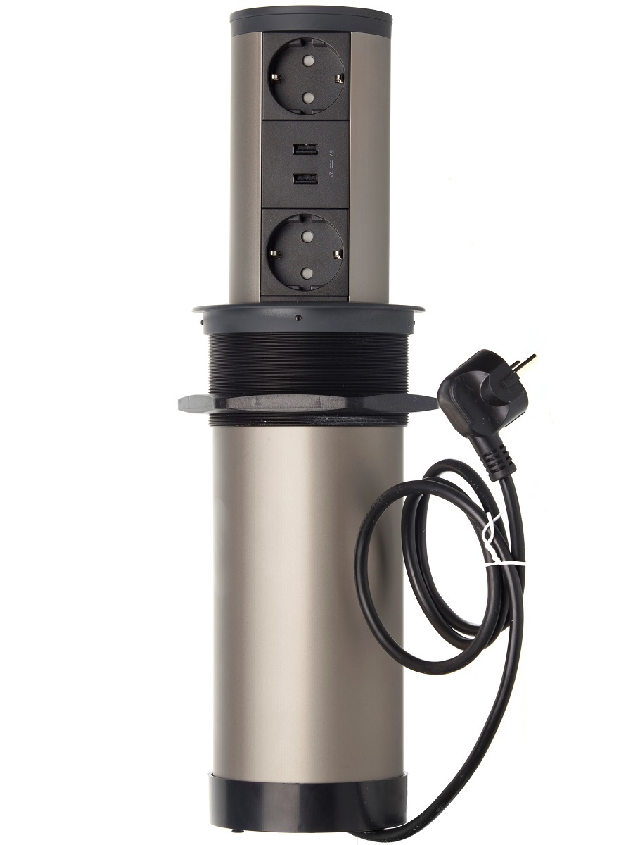 Блок электрических розеток Echo 12071 Anthracite NAVAKO  - Вид №2