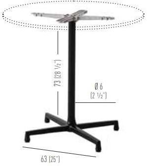 GABER Металлическое основание стола с 4-мя спицами sun-id-1399464 - Вид №3