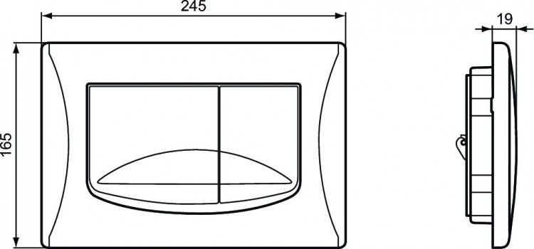 R0109AC Механическая панель смыва SOLEA M2 Ideal Standard PROSYS SOLEA  - Вид №2