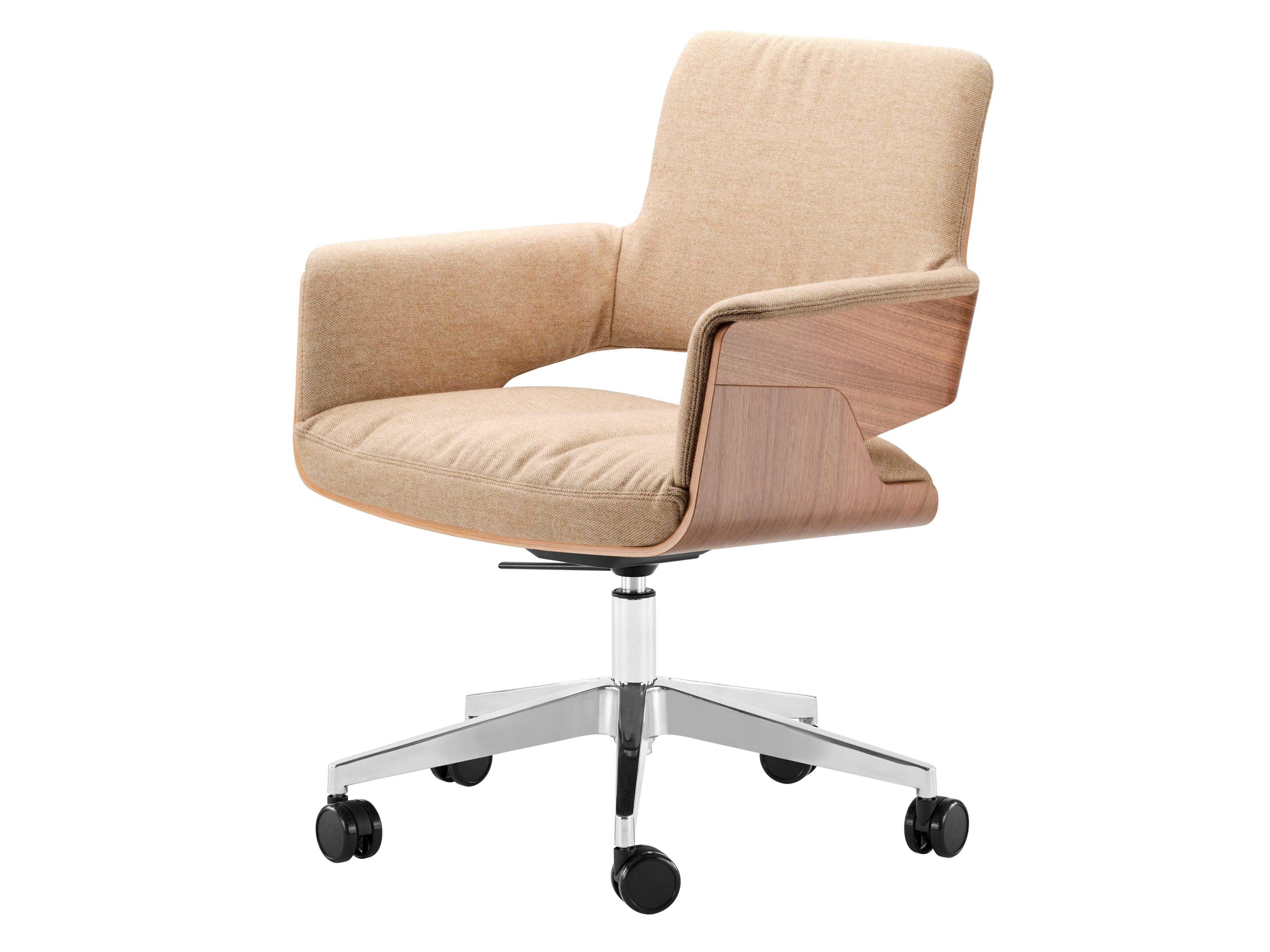 Офисное кресло с колесами и подлокотниками с 5 спицами THONET S 840 ARCH-00009820