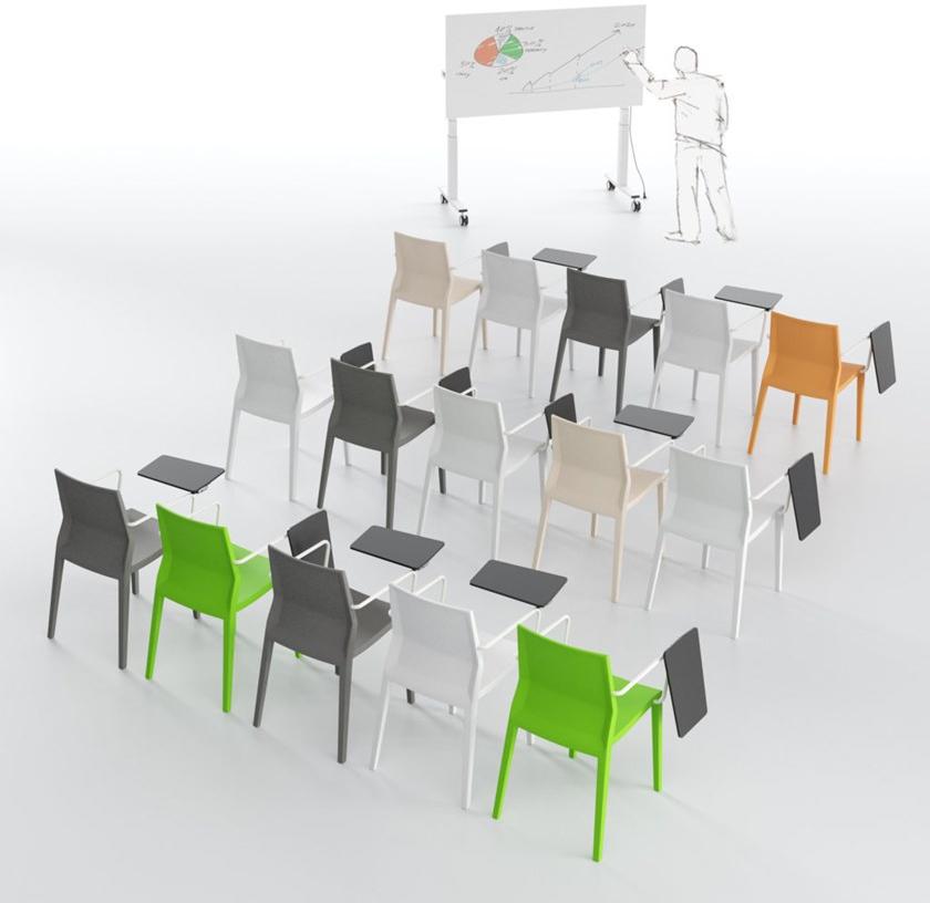 IBEBI Штабелируемый пластиковый стул с подлокотниками Hoth sun-id-1449495 - Вид №2