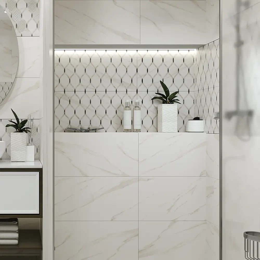 Настенная плитка Azori Astra в стиле кремового мрамора 31.5×63 см 87112449 STLM-0073397