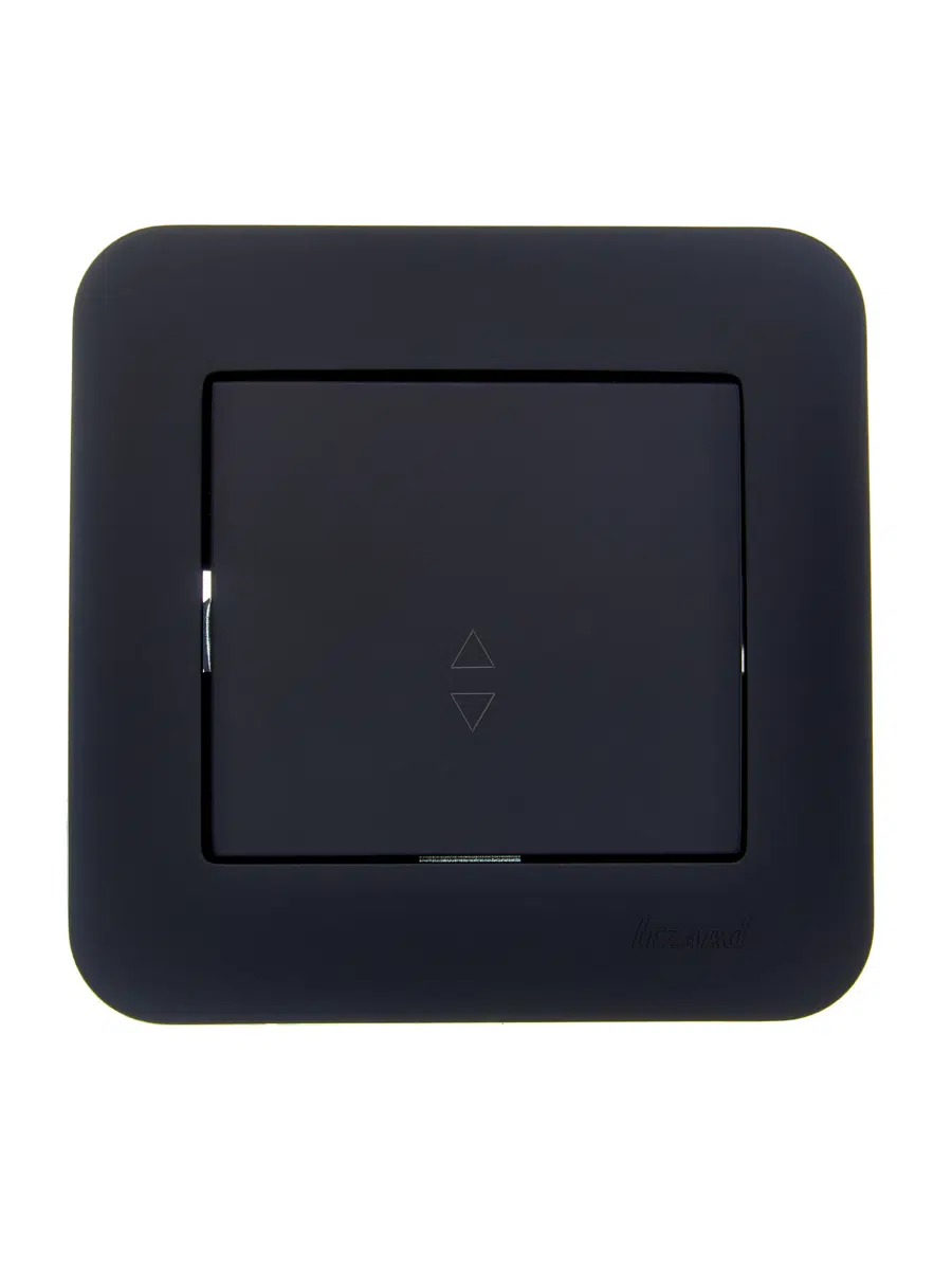 ASTI Выключатель проходной чёрный бархат LEZARD 7081-4242-105