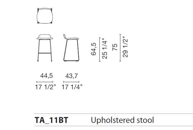 Штабелируемый мягкий стул из кожи или ткани CAPPELLINI Тейт ARCH-00100014 - Вид №9