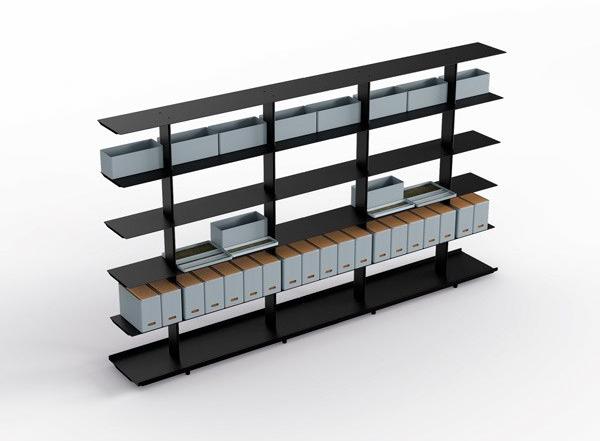 Systemtronic Самонесущий книжный шкаф открытого типа из экструдированного алюминия Wing sun-id-1513942 - Вид №2