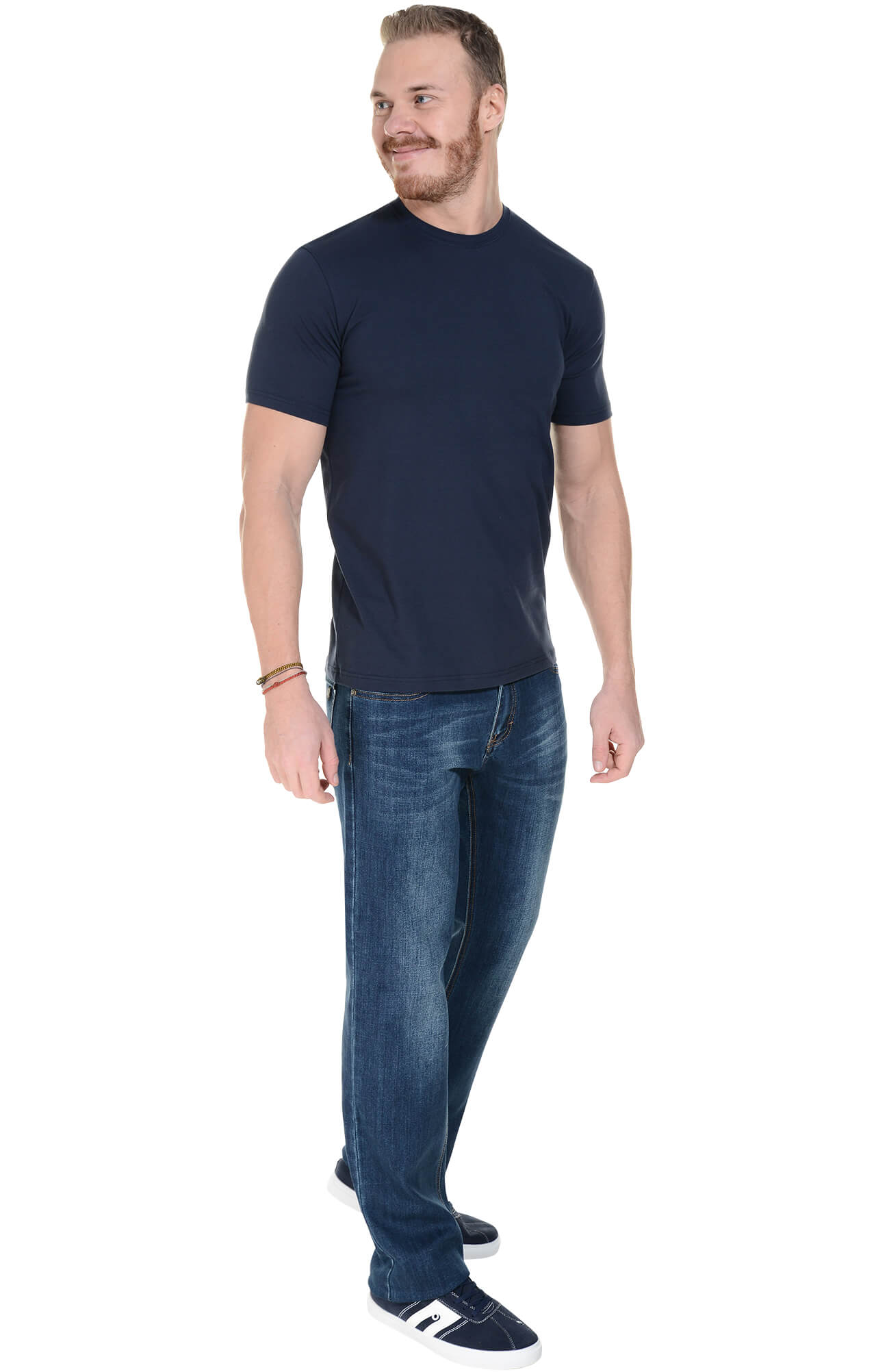 62083 Футболка мужская темно-синяя LUXE  Одежда для официантов  размер XXXL  - Вид №5