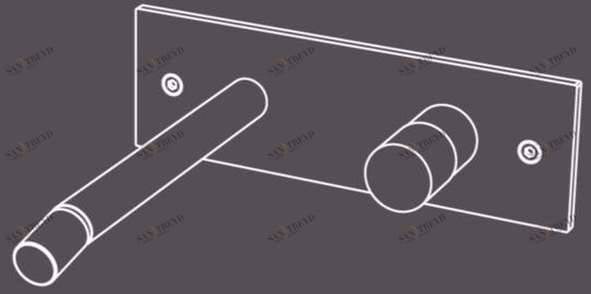 Radomonte Смеситель для биде, однорычажный, настенный из нержавеющей стали, без сливной Hiro Hir19