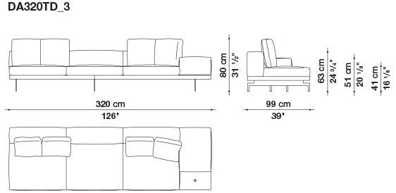 B&B Italia 3-х местный тканевый диван Dock sun-id-1376507 - Вид №162