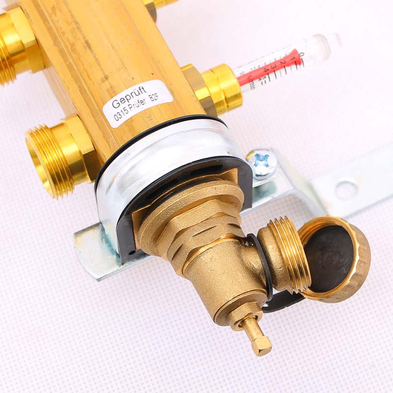 Коллекторная группа HKV/T с термостатическими вентилями и расходомерами WATTS Ind 1"x3/4"ЕК 9 выходов 10004203 - Вид №3