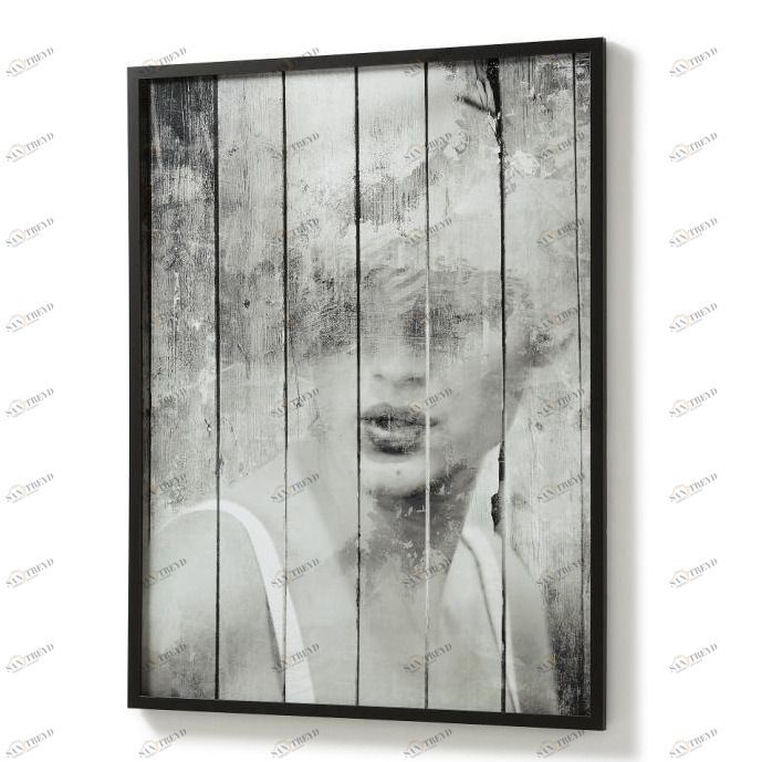 Картина в раме 103х78 см черная Ariella от La Forma LA FORMA ARIELLA 00-3865162 Серый;черный 