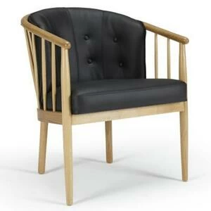 Кресло с восемью кнопками Anna, дуб, черное