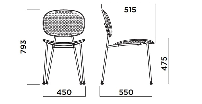 Стул из полиэстера, армированного стекловолокном (PRFV) Infiniti круглый стержень ARCH-00023471 - Вид №12