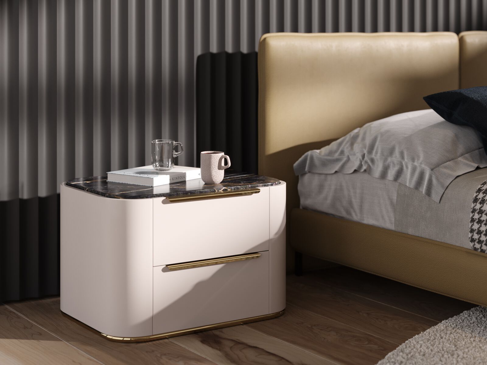 Деревянная тумбочка с ящиками PRADDY Natur ARCH-00061585 - Вид №2