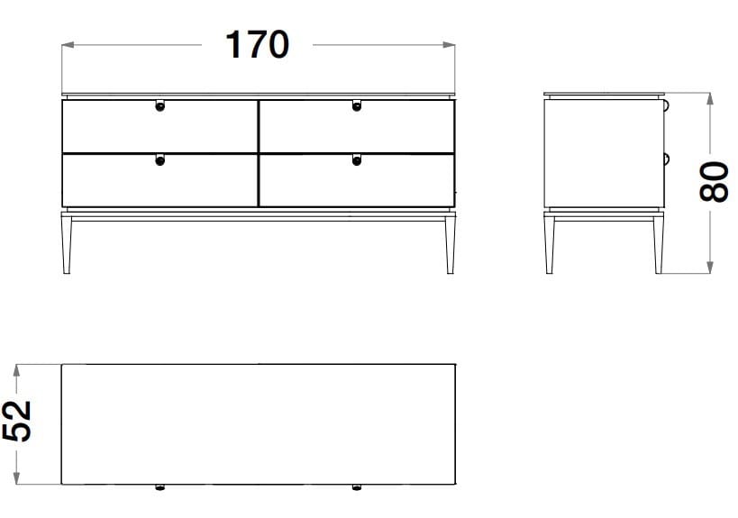 Металлический и стеклянный комод CPRN HOMOOD Starlight ARCH-00002872 - Вид №1