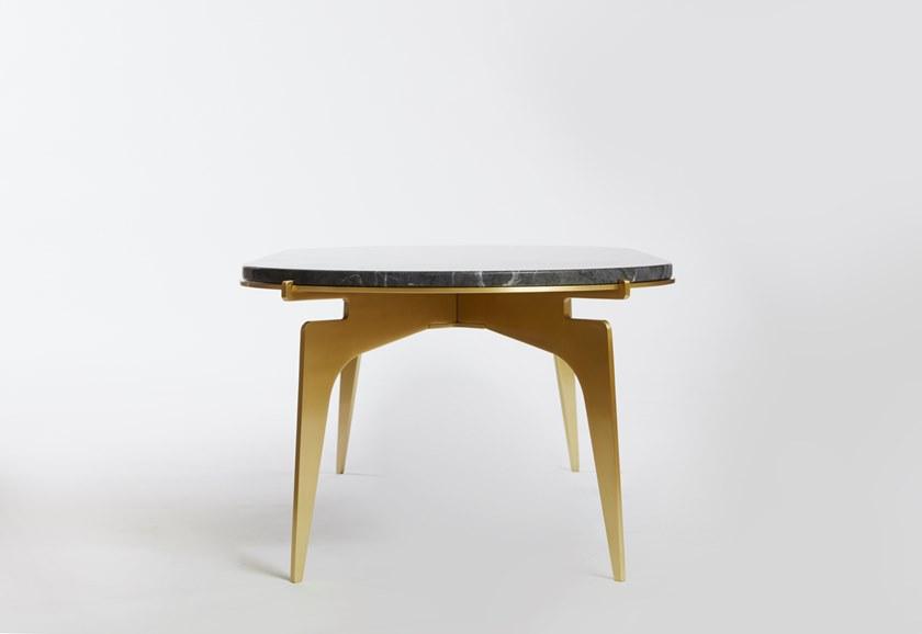 GABRIEL SCOTT Овальный мраморный журнальный столик для гостиной Prong sun-id-1406192 - Вид №3