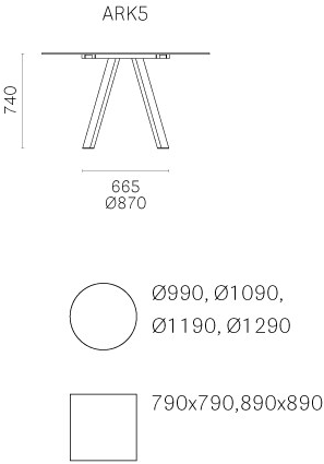 Pedrali Круглый деревянный стол Arki-table Ark5 - Вид №2