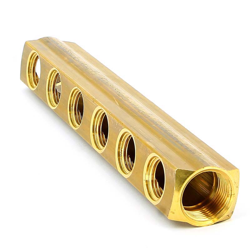 Коллектор ВВ 3/4" магистральный TIEMME 6 выходов 1/2"В 36мм 1970042 - Вид №4