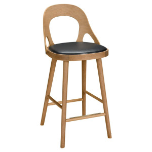 Высокий дубовый стул со спинкой