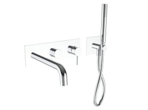 Настенный однорычажный набор для ванны с ручным душем