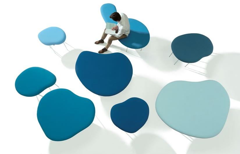 Capdell Низкий табурет с тканевой обивкой Droplets sun-id-1429633 - Вид №5