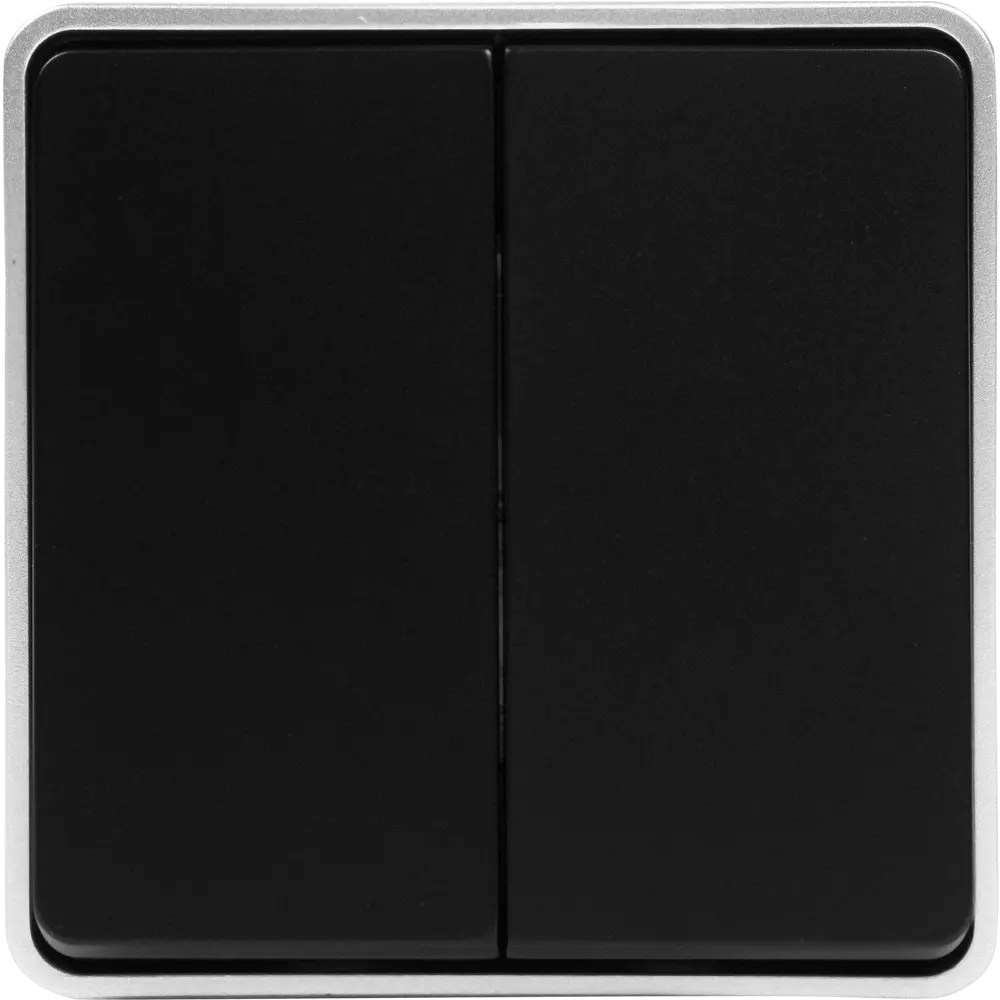 Влагозащищенный выключатель Werkel Gallant - черный матовый с хромированной окантовкой 82063369 STLM-0018561