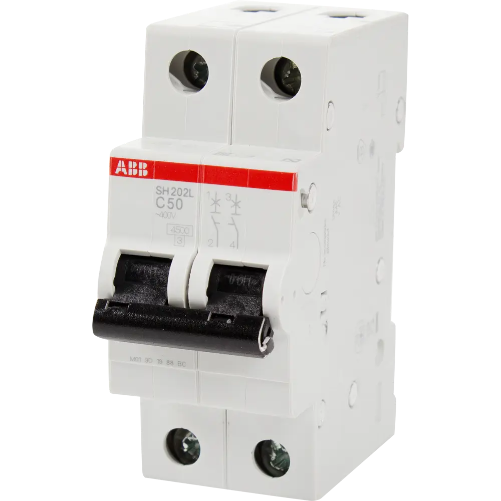 Автоматический выключатель ABB SH202L 1P CN 50 А 4.5 кА 2CDS242001R0504 12486570 STLM-2139144 