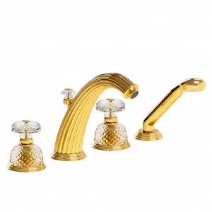 C47-3304 C47-3304 Смеситель на 4 отверстия на оправе АЛМАЗНЫЙ КУПОЛ Cristal & Bronze DÔME DIAMANT