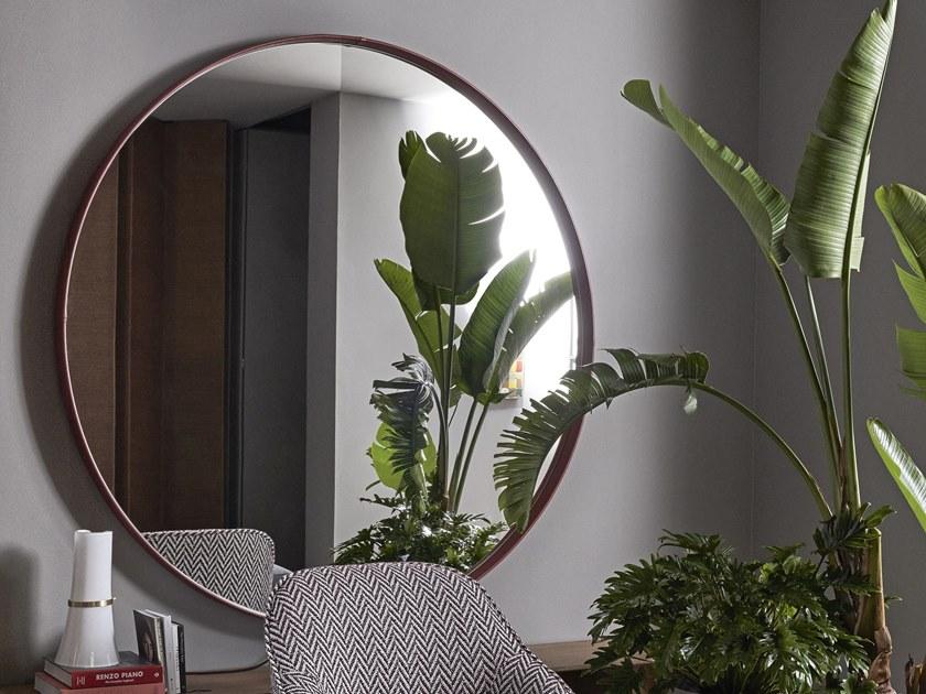 Meridiani Круглое настенное зеркало из кожи sun-id-1419793 - Вид №1