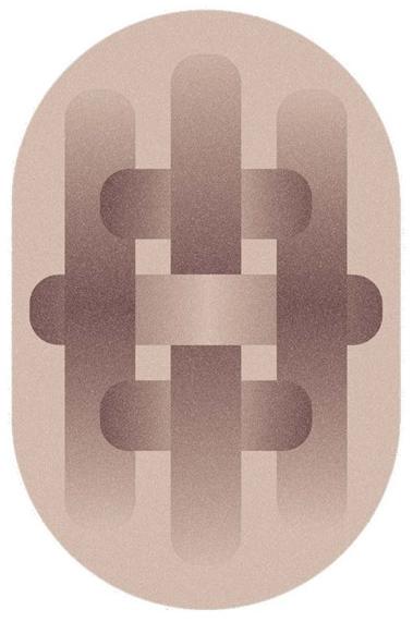 HC28 Cosmo Овальный коврик с геометрическими мотивами  76c010-15  - Вид №3
