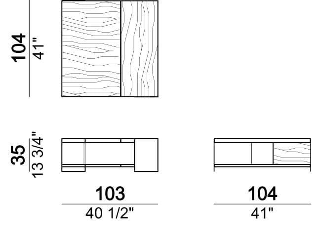 Деревянный квадратный журнальный столик Arketipo NOTH ARCH-00058354 - Вид №11