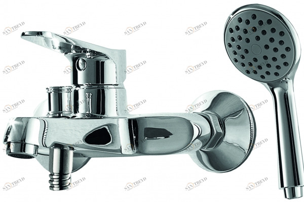 Смеситель для ванны с коротким изливом и аксессуарами ECO F6111147C-B bravat