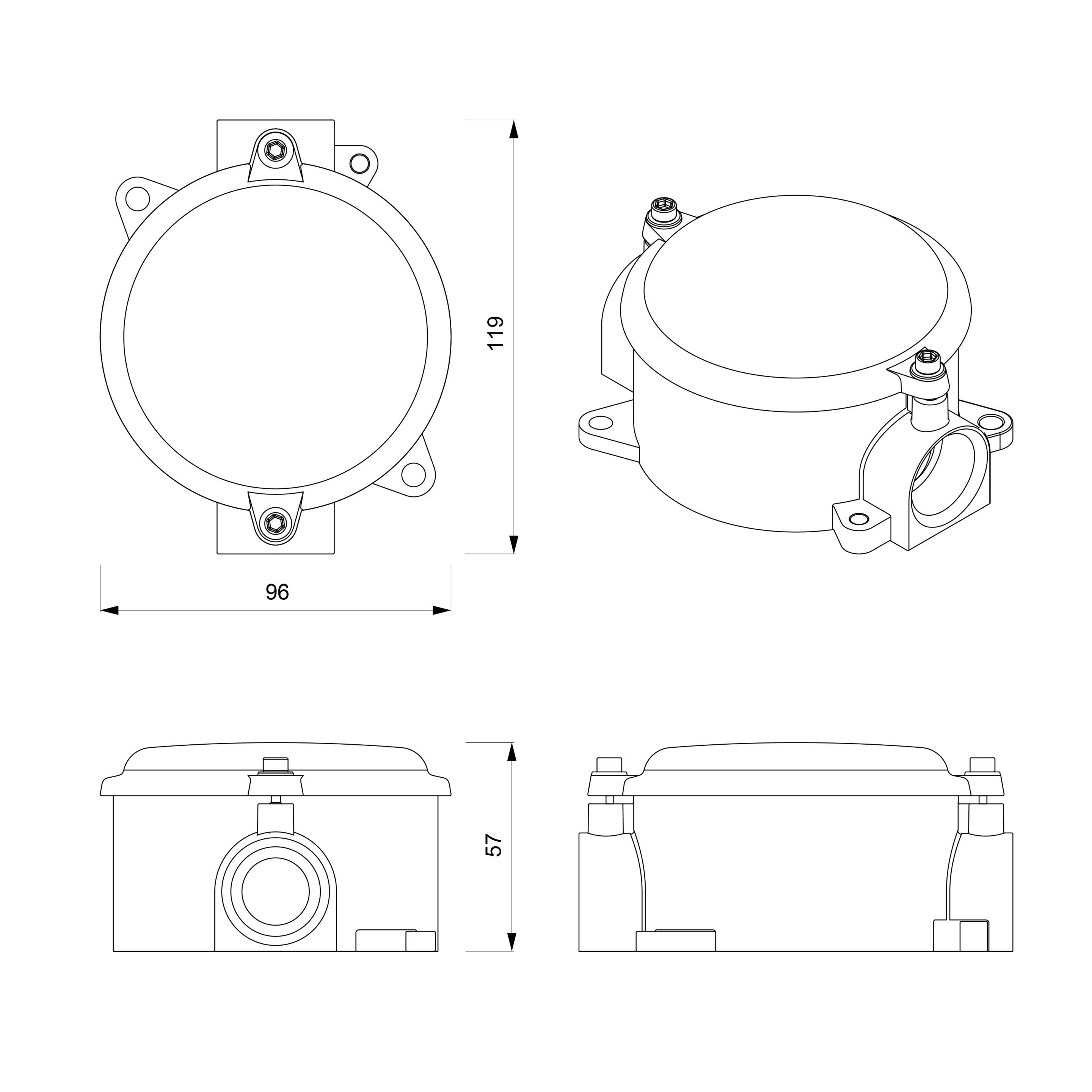 Медная алюминиевая распределительная коробка для электрической системы Genuit медь ARCH-00018886