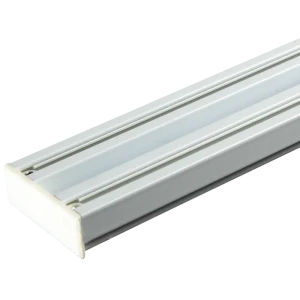 Карниз шинный двухрядный с потолочным держателем 240 см алюминий цвет белый