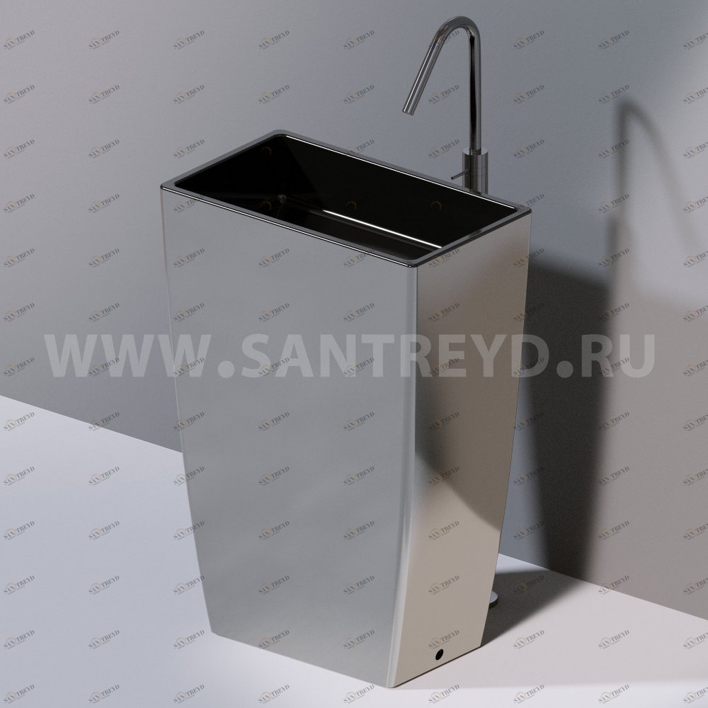 L110253 Напольная раковина стоящая прямоугольная A. e T. Italia Tower AeT ITALIA