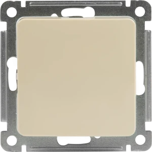Выключатель встраиваемый Hegel Мастер 1 клавиша цвет слоновая кость
