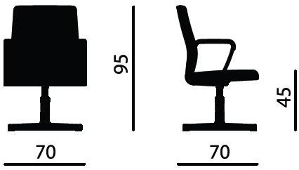 Quadrifoglio Офисный стул с 4-мя спицами Directa sun-id-1492211 - Вид №2