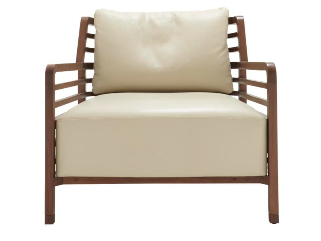 Кожаное кресло с подлокотниками Ligne Roset Лен ARCH-00128805