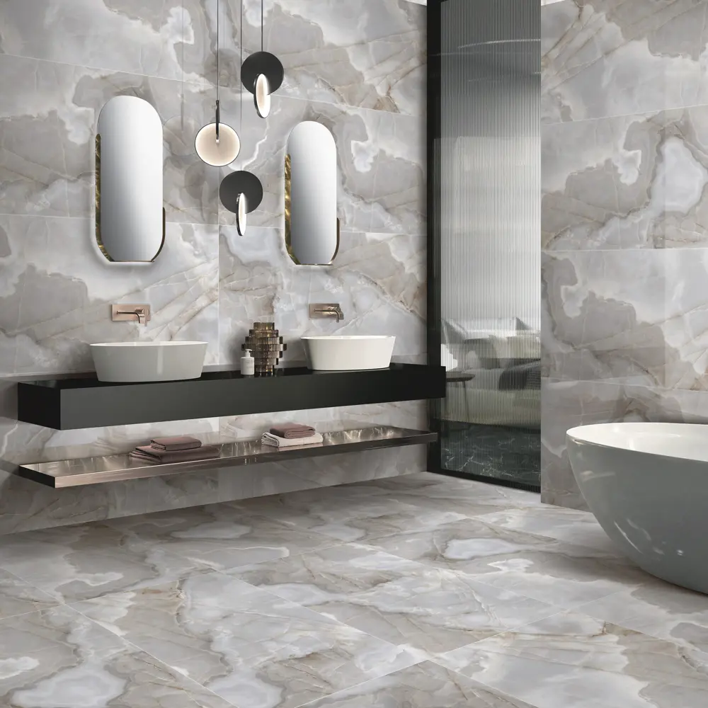 Керамогранит ARCADIA CERAMICA Rex Onyx Blue 60x120 - серо-голубая глазурь 89380126