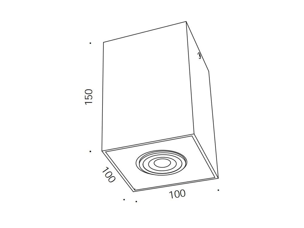 Железный потолочный светильник Renzo Serafini куб ARCH-00106013 - Вид №8