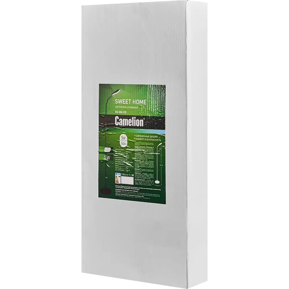 Торшер светодиодный KD-806 холодный белый свет цвет чёрный CAMELION STLM-2075611 - Вид №6