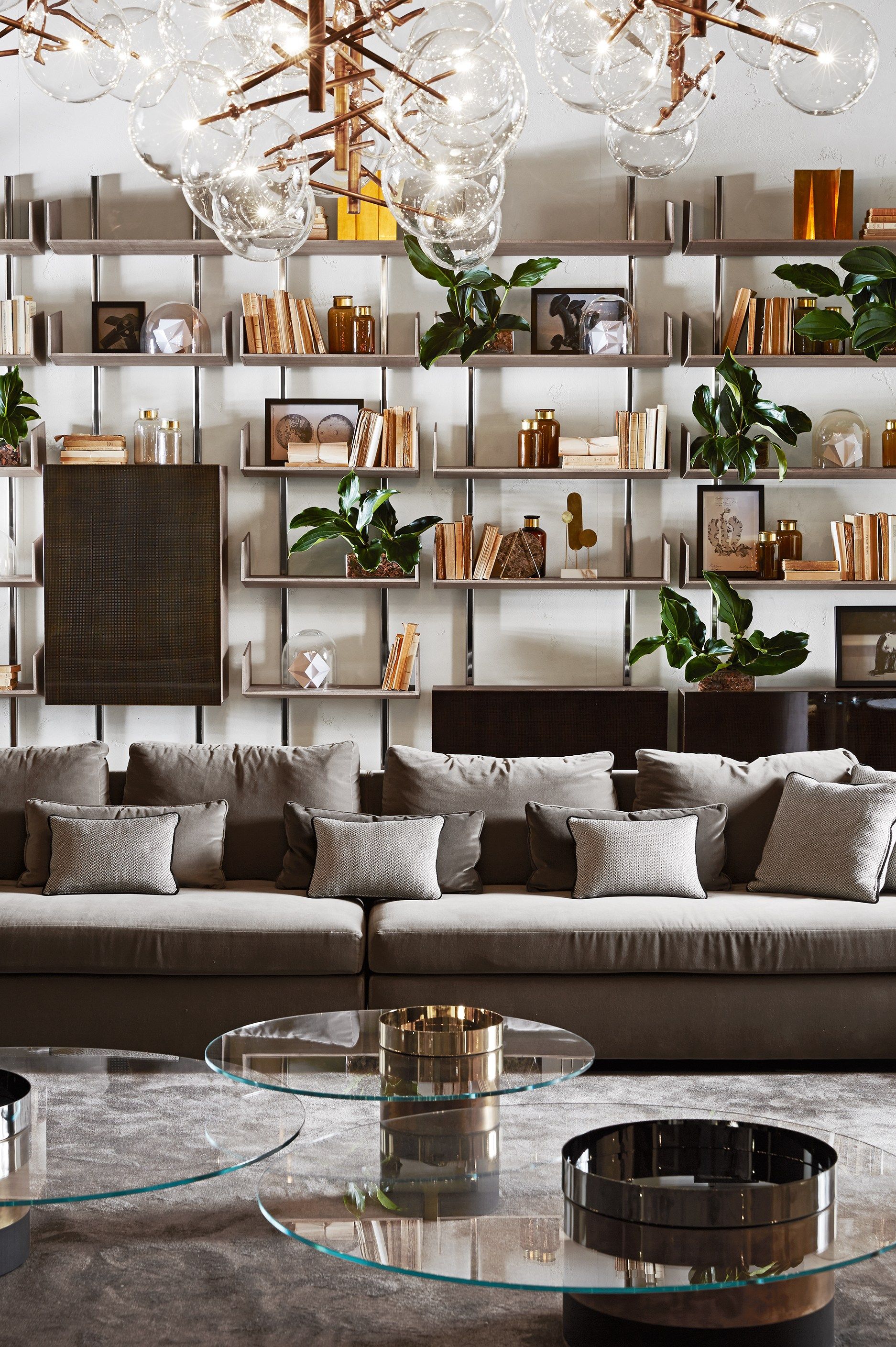 Низкий журнальный столик из закаленного стекла и латуни Gallotti&Radice ARCH-00099001 - Вид №2