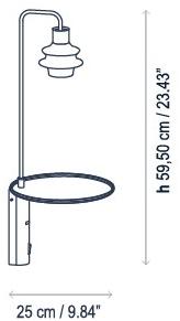 BOVER Круглая подвесная тумбочка металлическая с подсветкой Drip/drop sun-id-1430600 - Вид №2