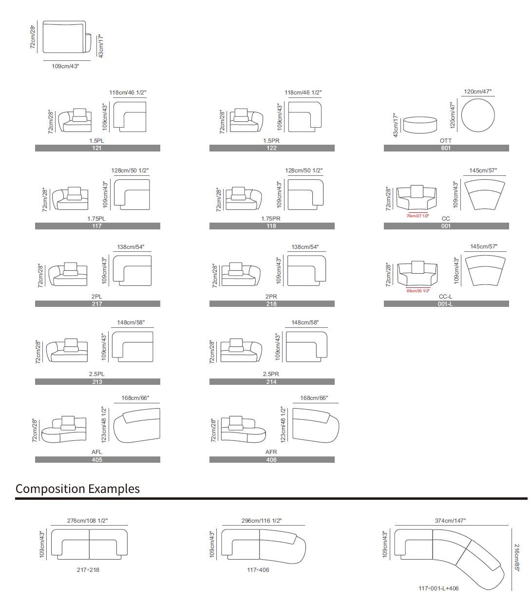 3-местный кожаный модульный диван CAMPO DE' FIORI Curve ARCH-00050541 - Вид №6
